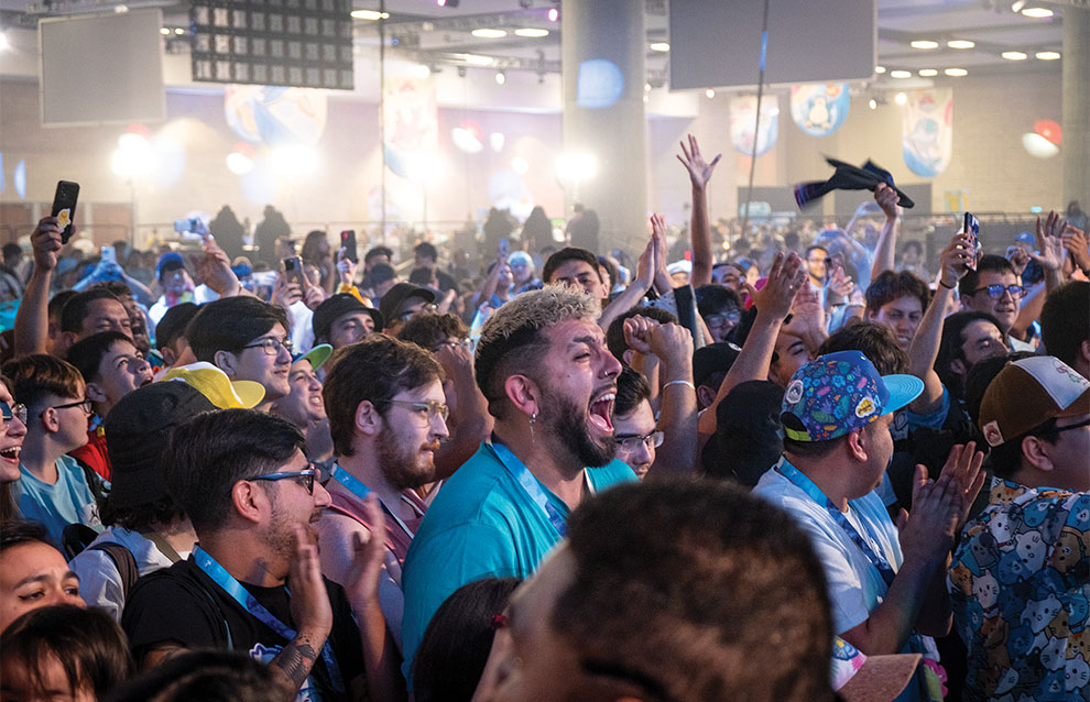 a crowd of people
