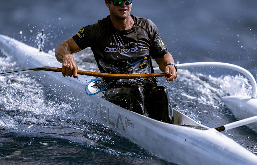 closeup of a person on a kayak