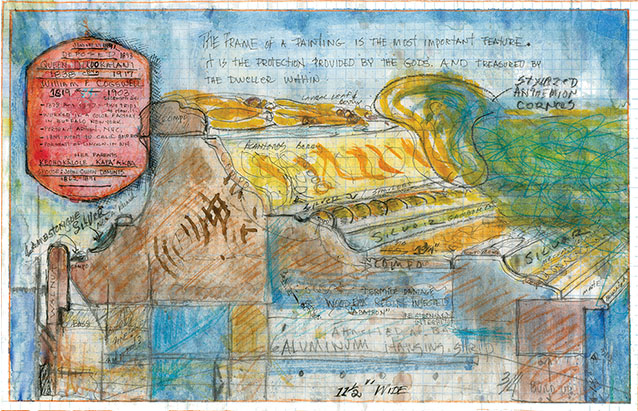 a drawing of a landscape